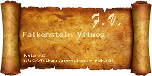 Falkenstein Vilmos névjegykártya